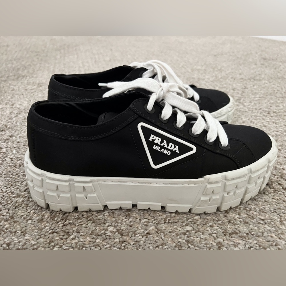 Prada Platform Black Sneakers